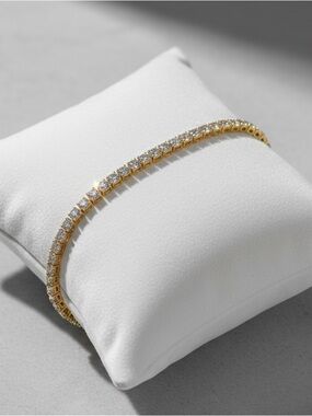 18K Gold Plated, 11.7CTW Moissanite Tennis Bracelet